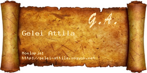 Gelei Attila névjegykártya
