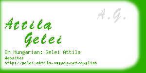 attila gelei business card